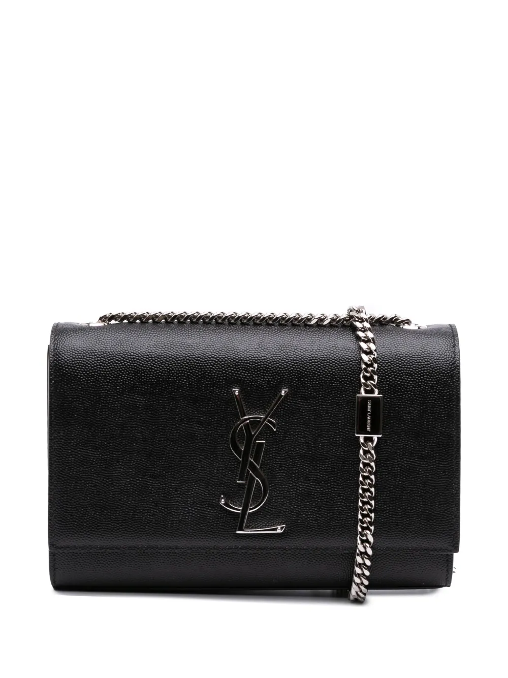 Pre-owned Saint Laurent 2021 Small Grain De Poudre Kate Crossbody Bag In Black
