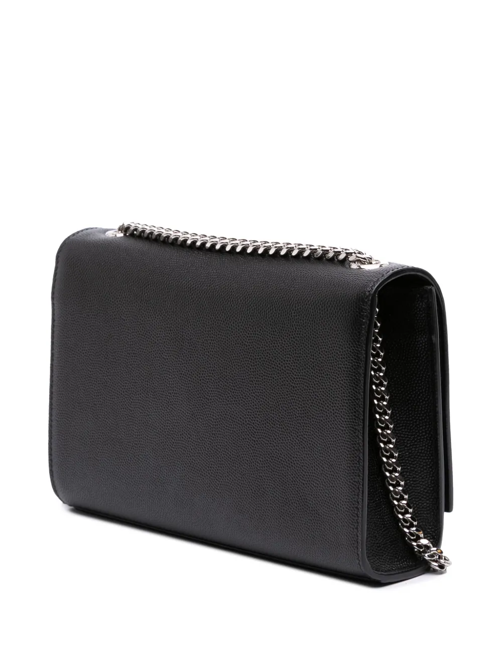 Pre-owned Saint Laurent 2021 Small Grain De Poudre Kate Crossbody Bag In Black