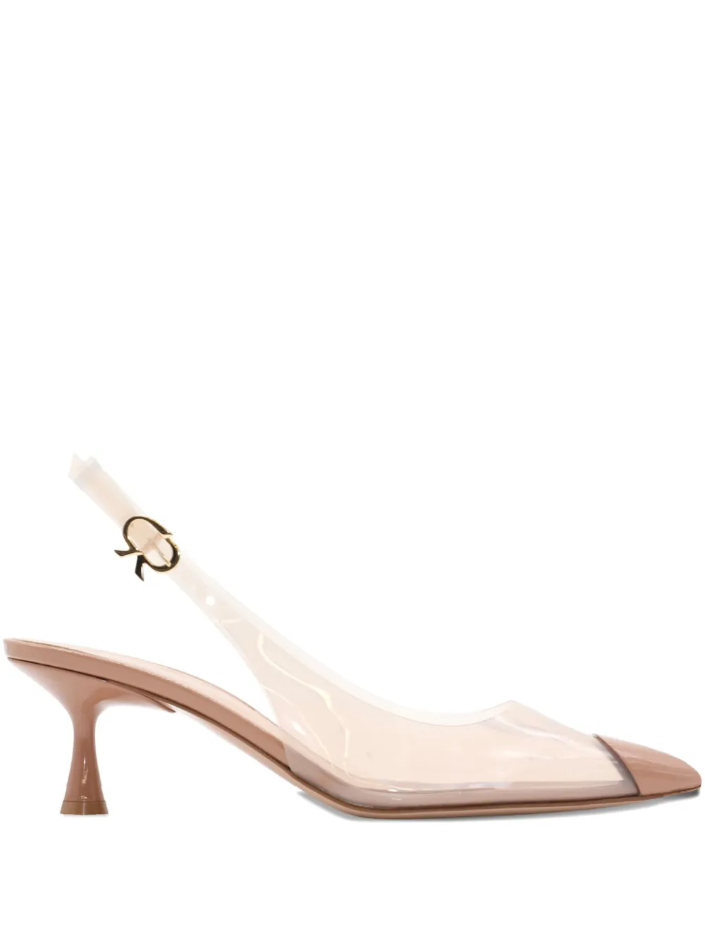 Gianvito Rossi 55mm Plexi toe-cap slingback pumps Neutrals