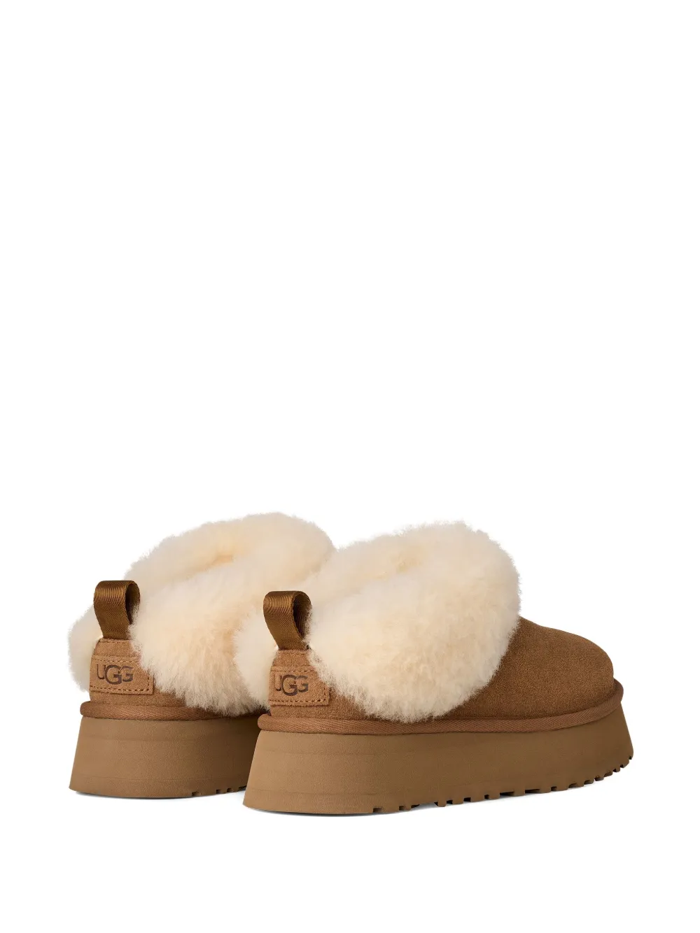 UGG platform suede flat mules Brown