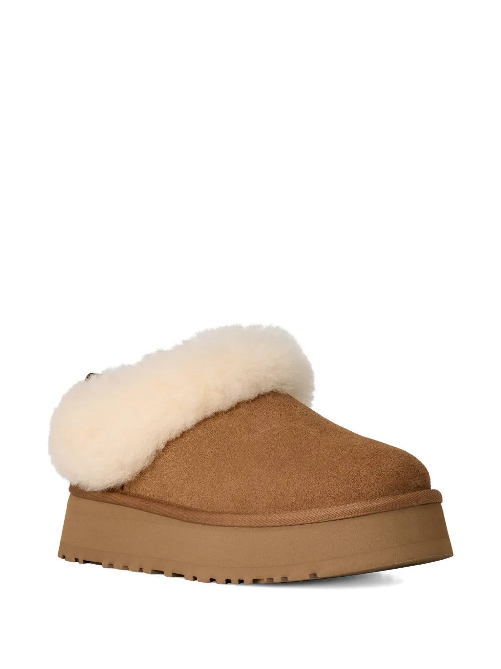 UGG platform suede flat mules Brown