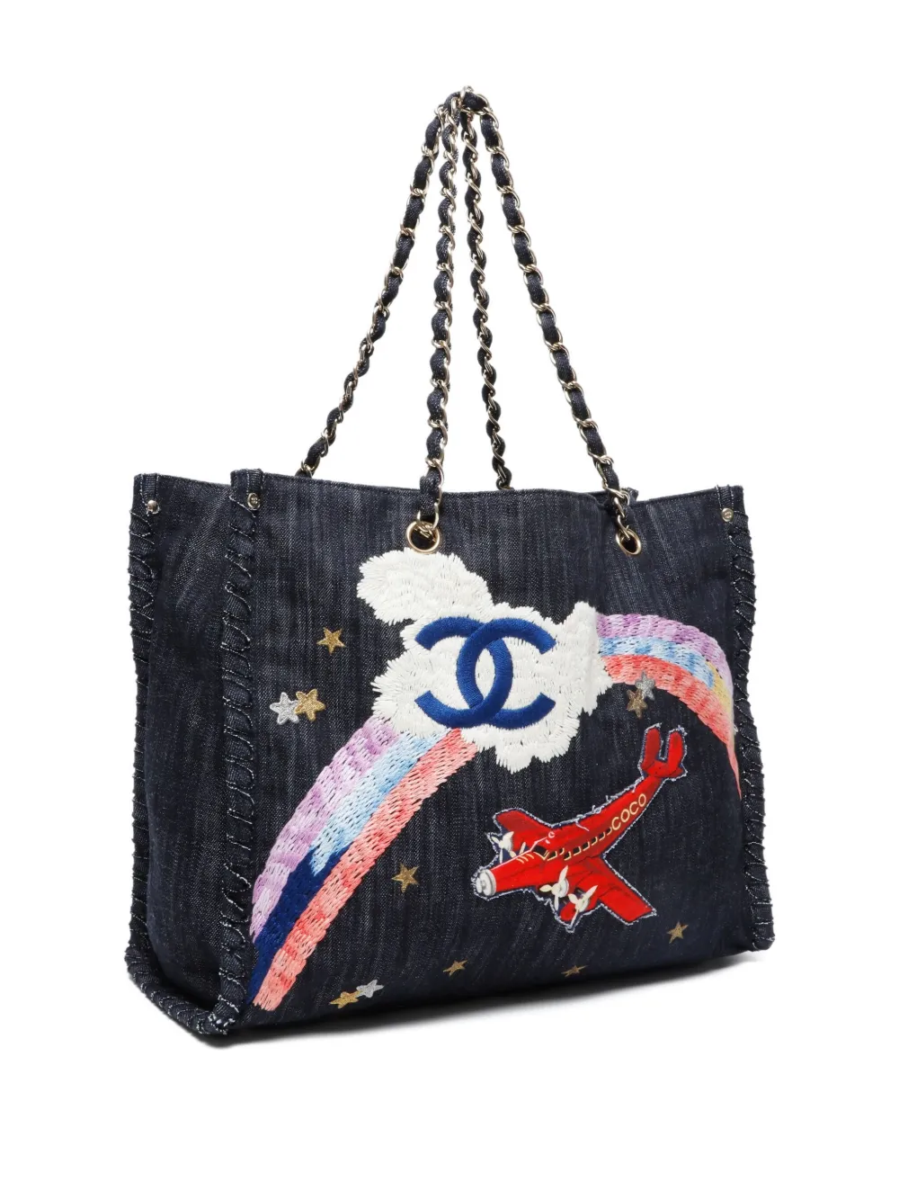 Pre-owned Chanel 2005-2006 2.55 Reissue Limited Editon Tote Bag In Blue