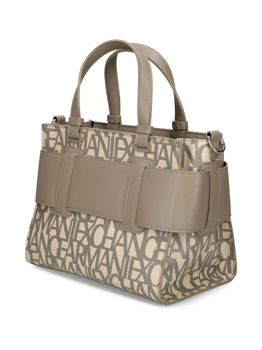 Armani Exchange Shopper met logoplakkaat en gesp Bruin