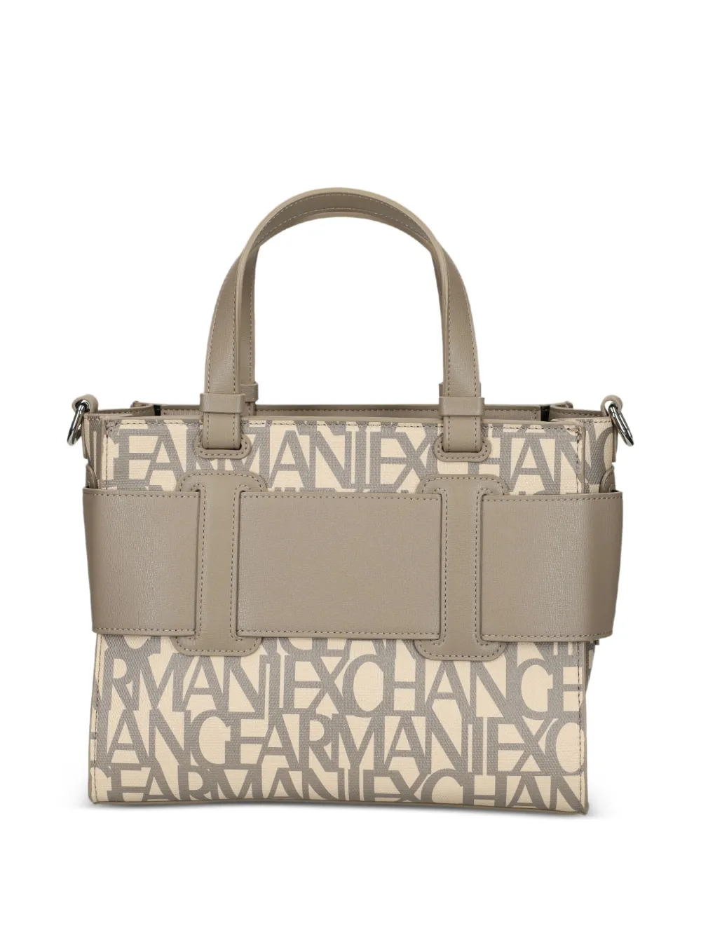 Armani Exchange Shopper met logoplakkaat en gesp - Bruin