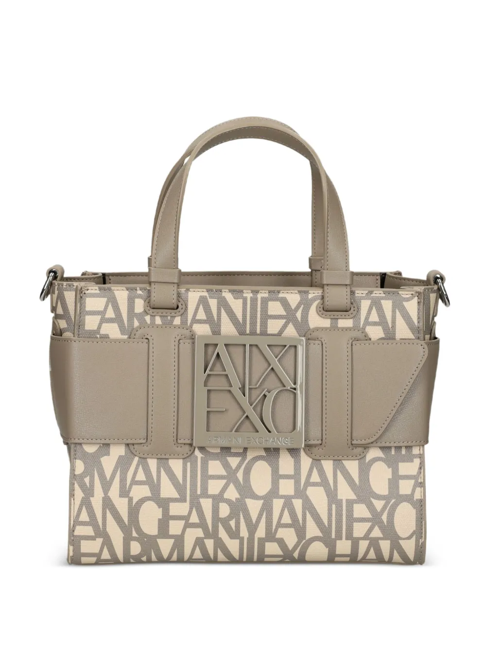 Armani Exchange バックル ハンドバッグ - ブラウン Armani Exchange バックル ハンドバッグ - ブラウン