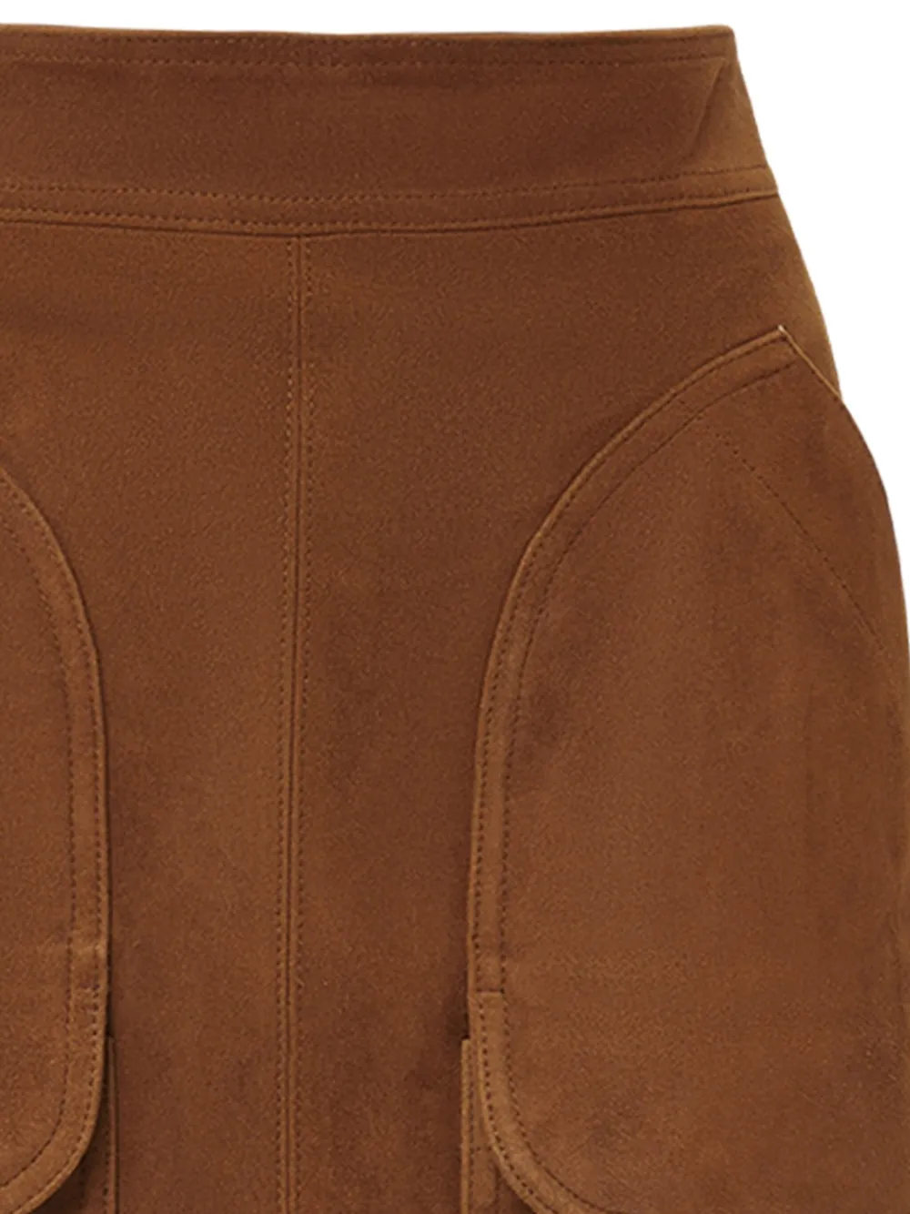 Veronica Beard Norwood pocket-detail suede mini skirt | Fitted Skirts | Image 2