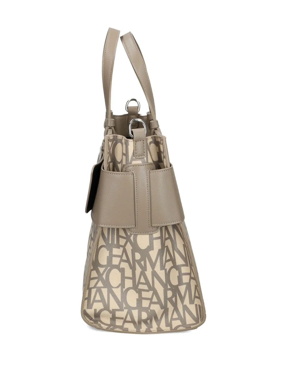 Armani Exchange Shopper met logoplakkaat en gesp Bruin