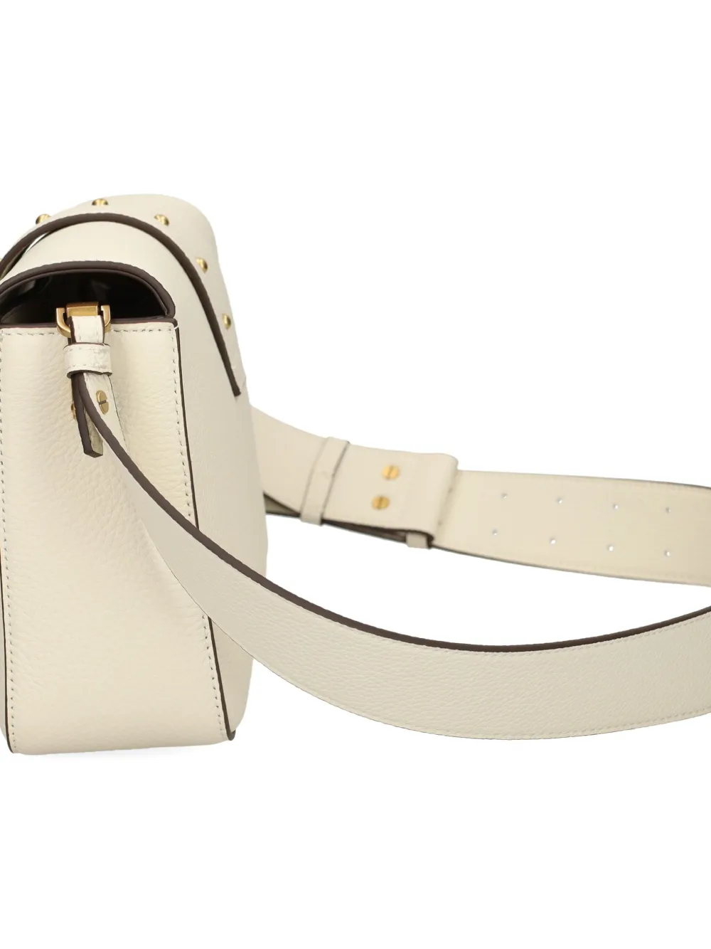 PINKO Love leren schoudertas met studs Beige
