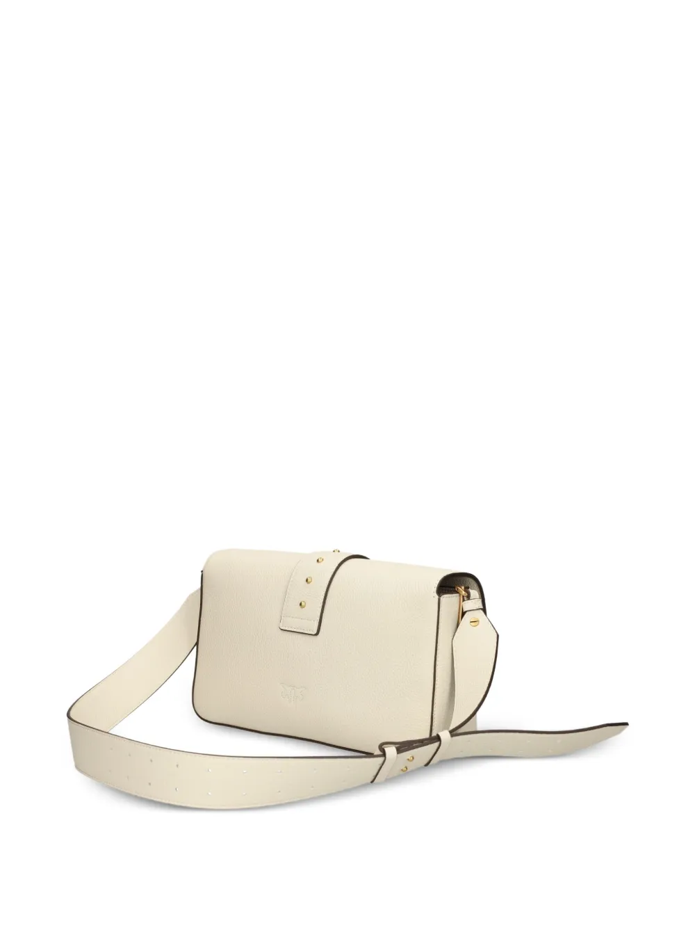 PINKO Love leren schoudertas met studs - Beige