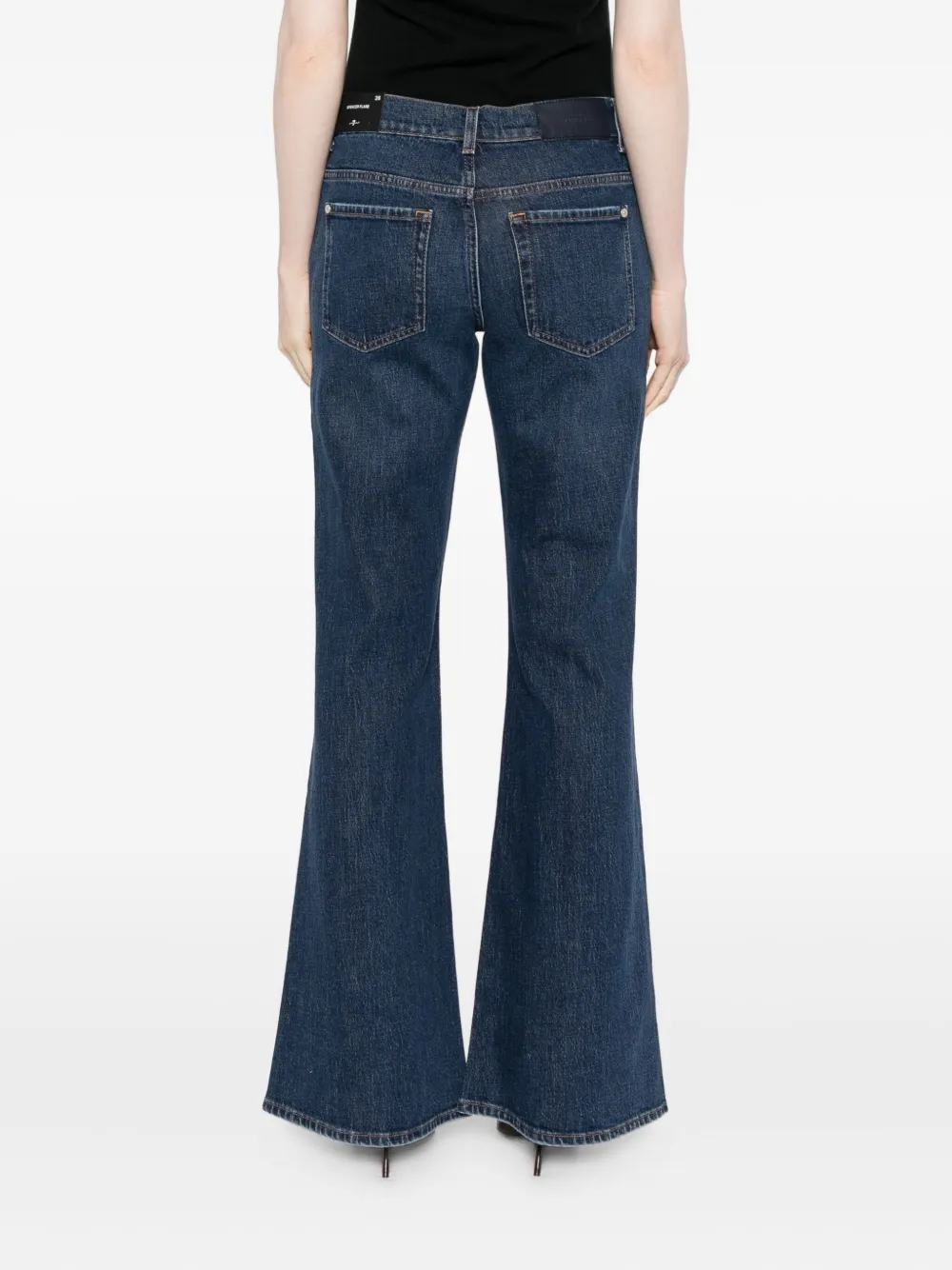 7 For All Mankind Spencer Flared Jeans In Blue