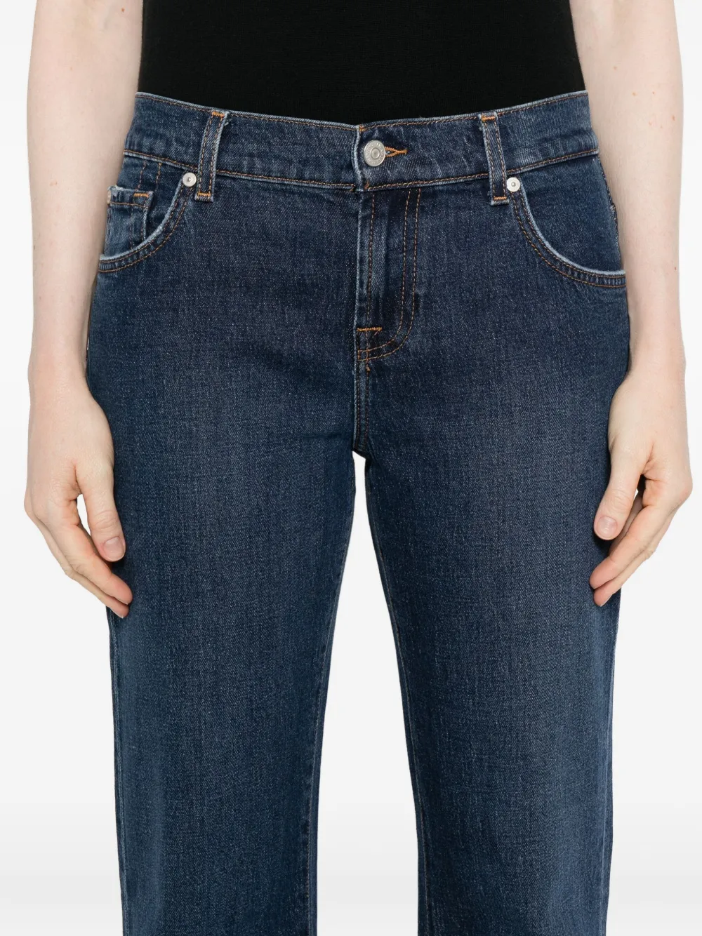 7 For All Mankind Spencer Flared Jeans In Blue