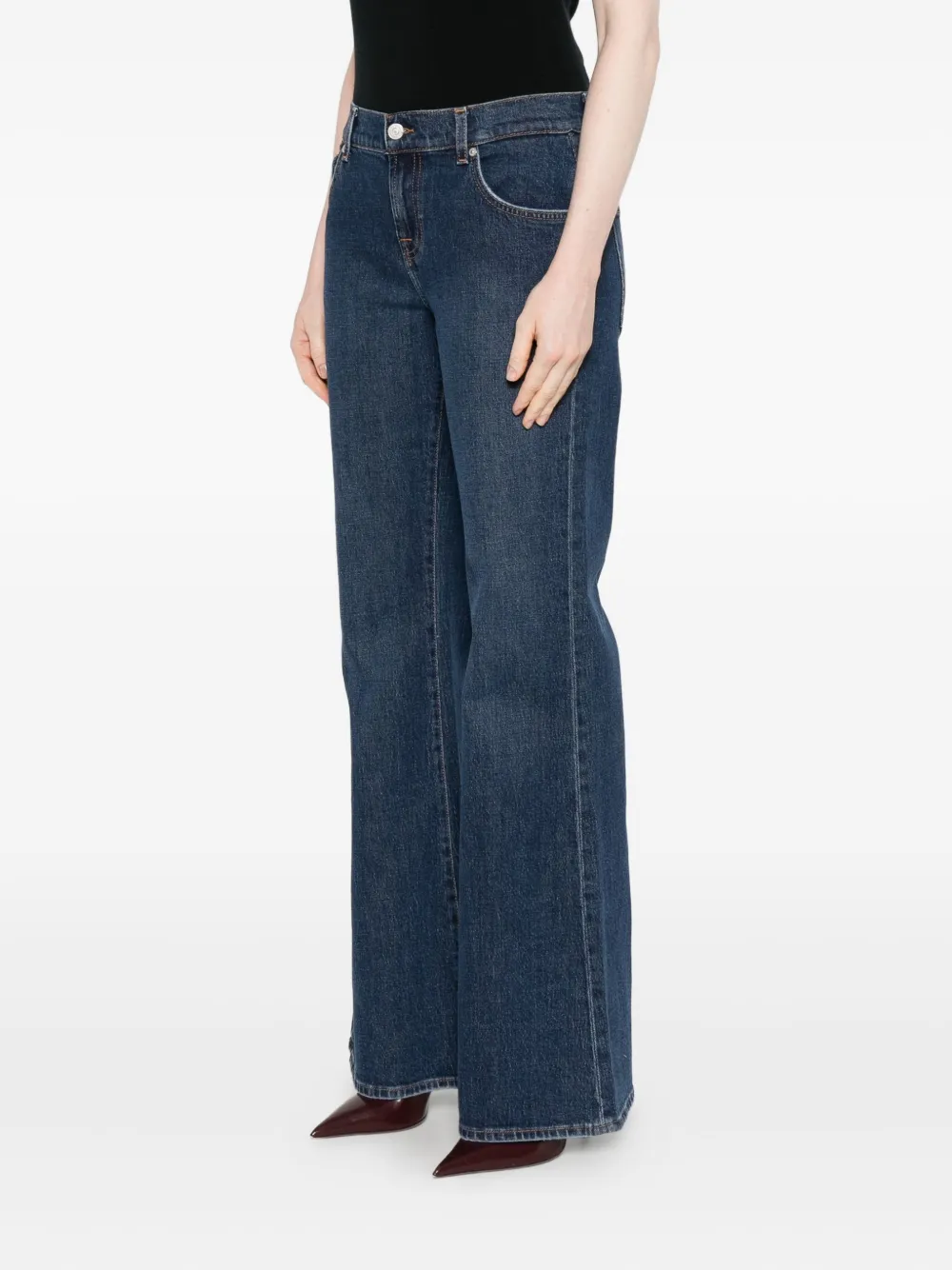 7 For All Mankind Spencer Flared Jeans In Blue