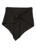 Brunello Cucinelli crystal-embellished triangle scarf - Brown