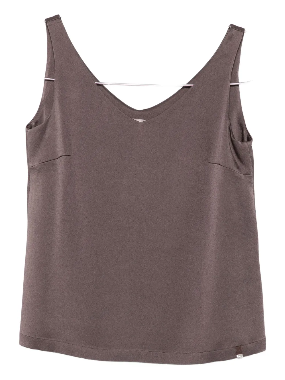 Herno V-neck silk top | Brown | Image 1