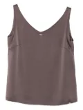 Herno V-neck silk top - Brown