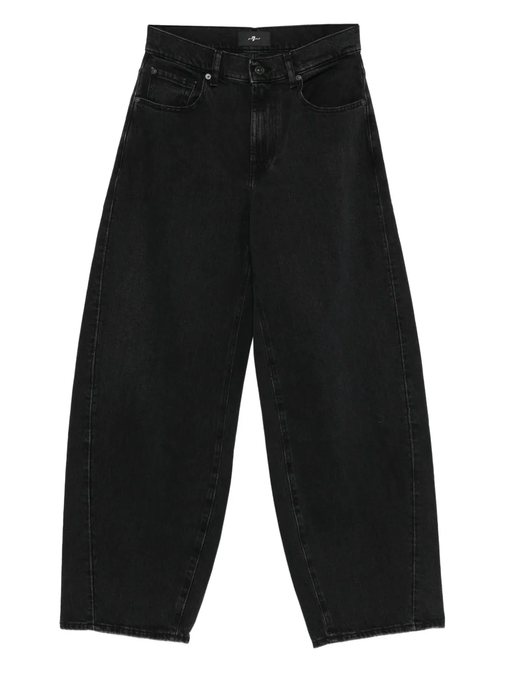7 For All Mankind Twisted Bonie Five-pocket Jeans In Black