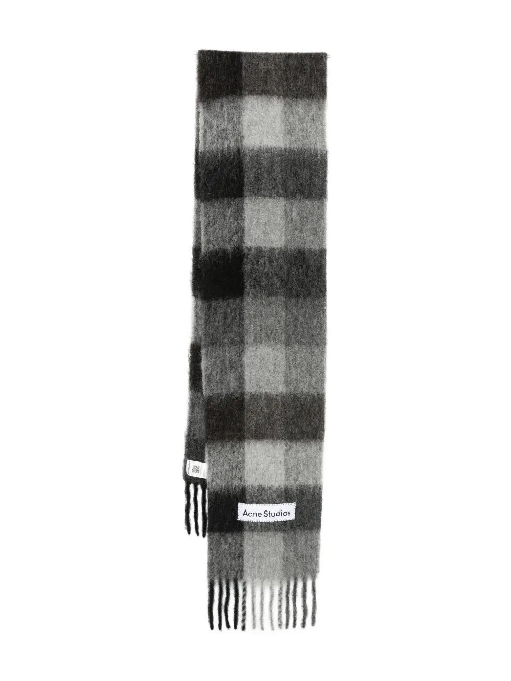 Acne Studios checked scarf | Grey | Image 1