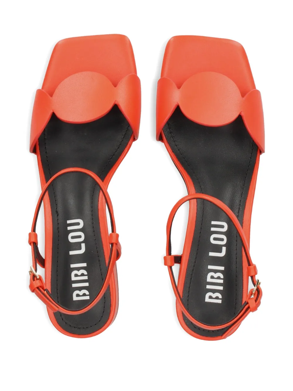 Bibi Lou block-heel round-embellishments heeled sandals Red