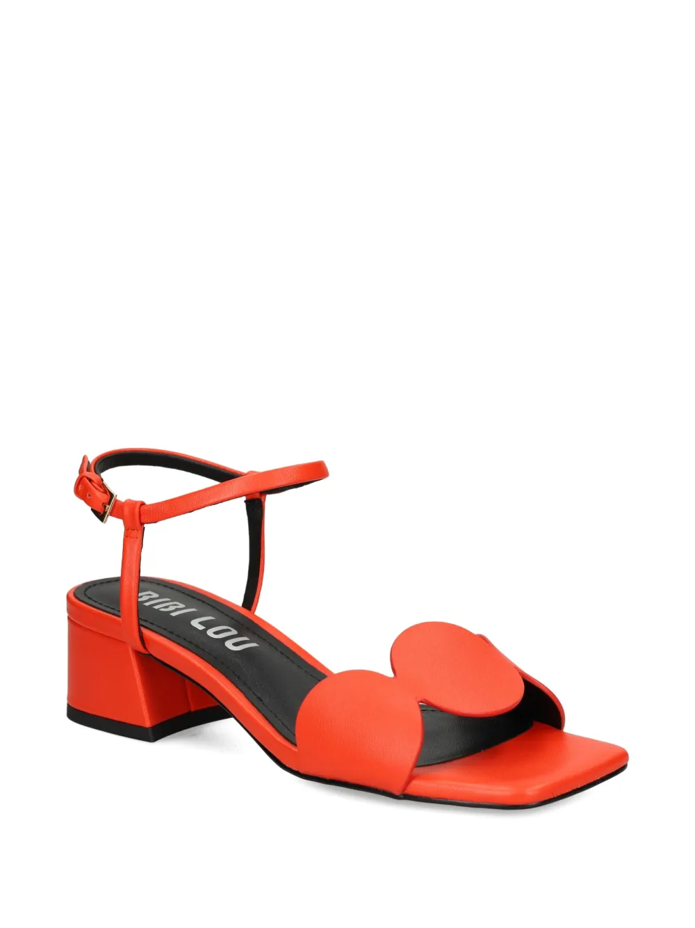 Bibi Lou block-heel round-embellishments heeled sandals Red