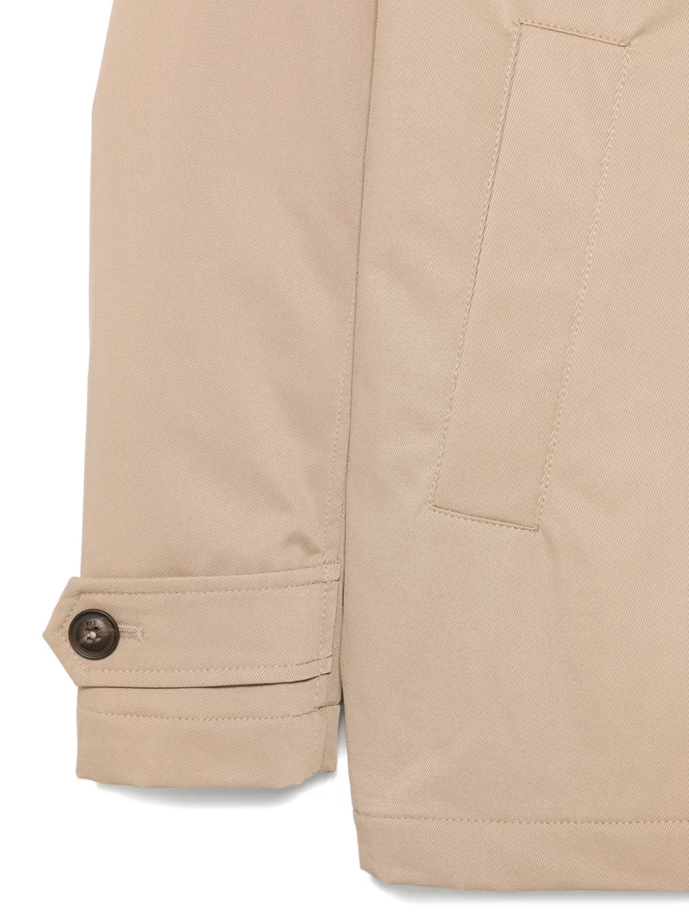 Fay Double-layer Welt-pocket Jacket In Nude