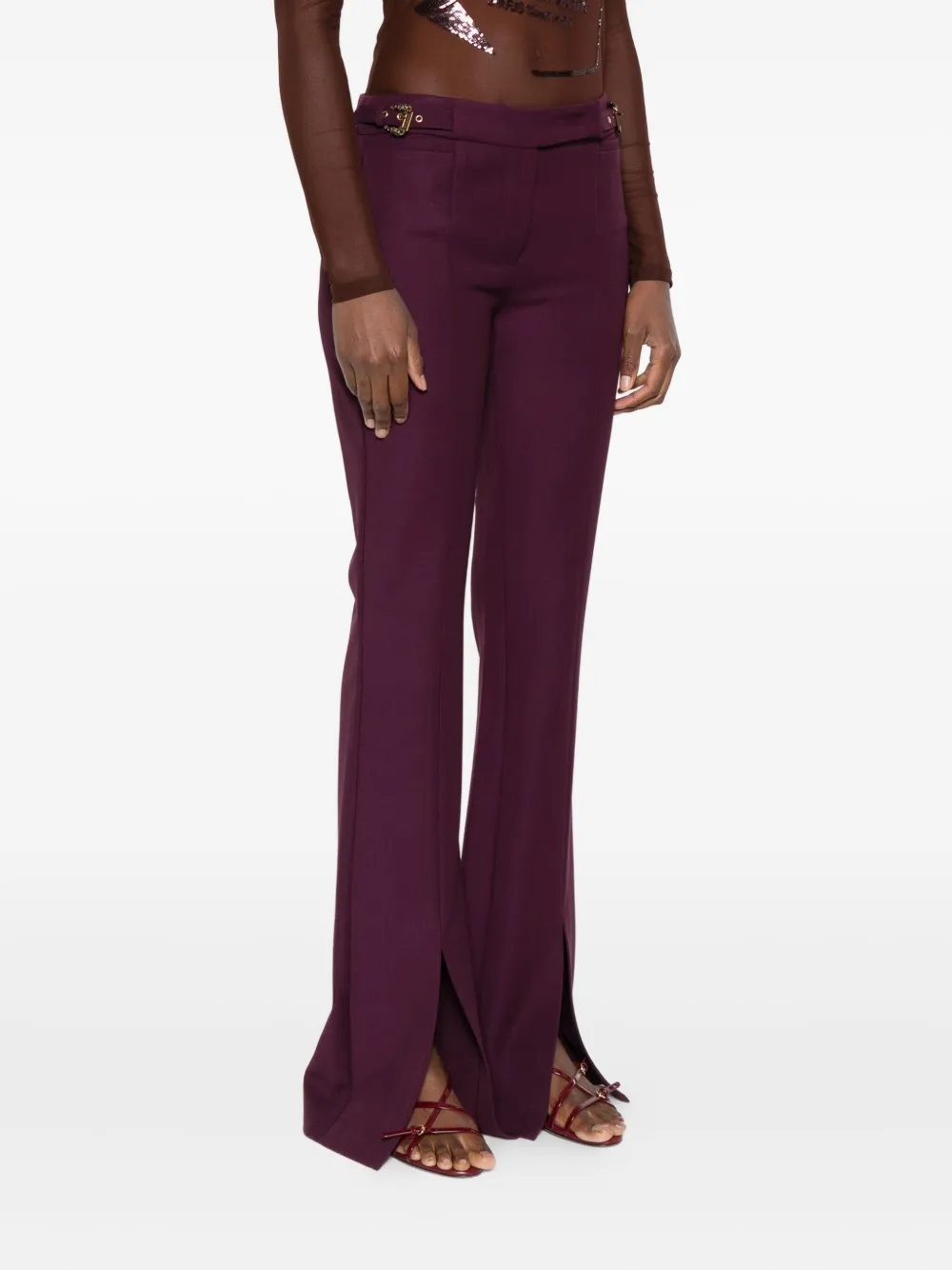 Versace Jeans Couture Cropped broek Rood