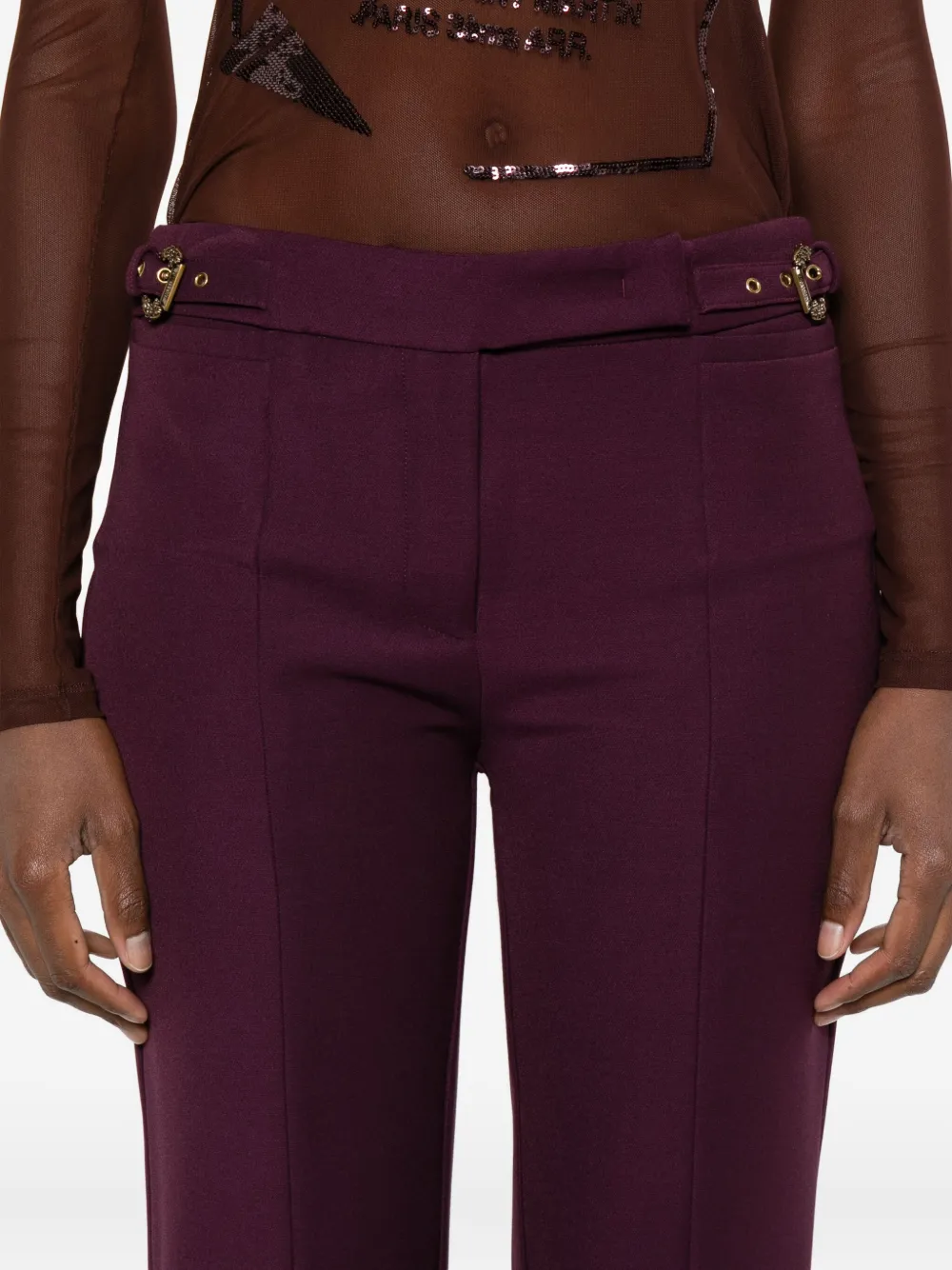 Versace Jeans Couture Cropped broek Rood