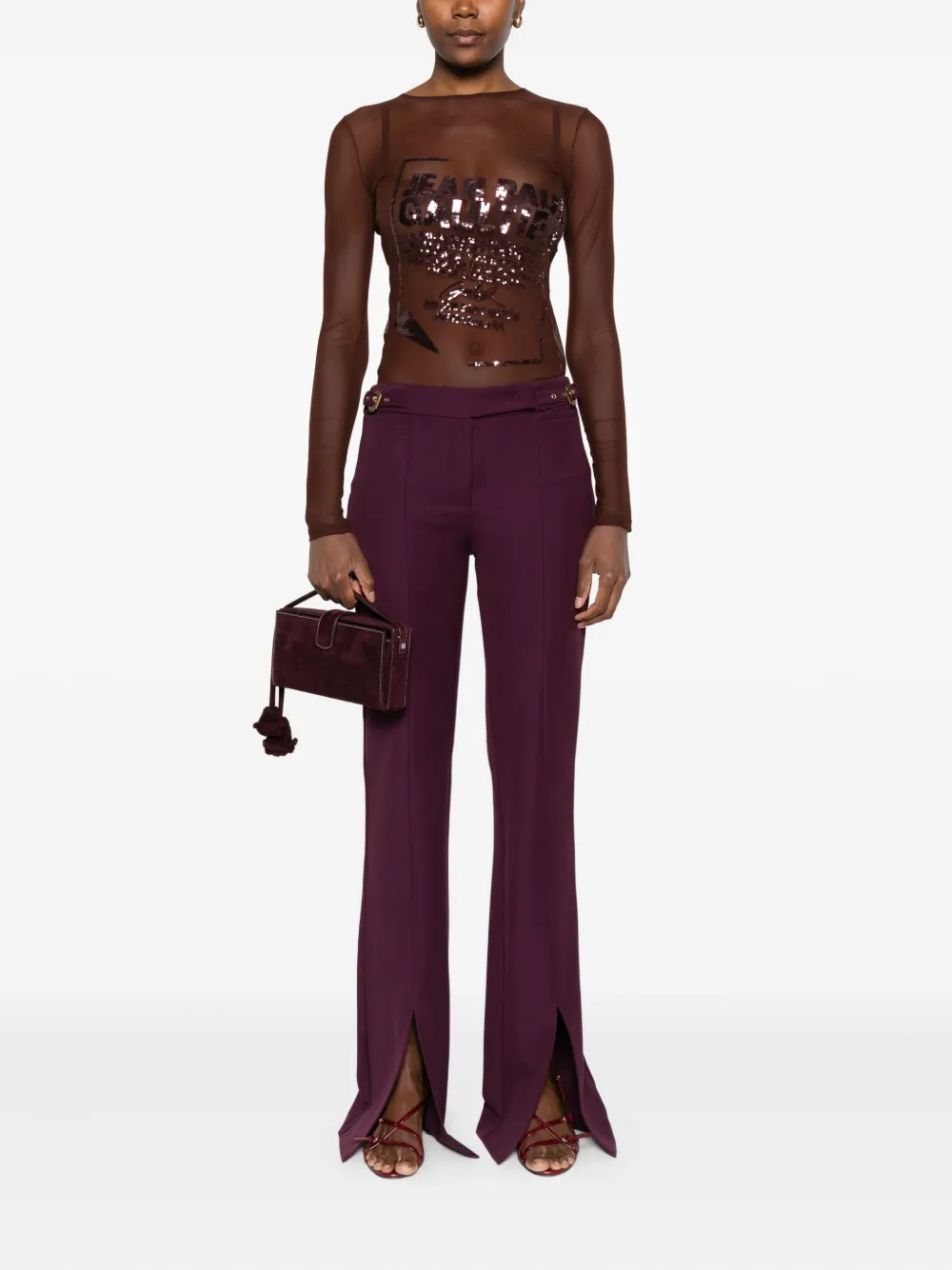 Versace Jeans Couture Cropped broek - Rood