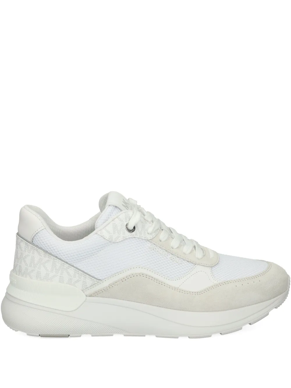 Michael Kors Logo-pattern Mesh Sneakers In Neutral