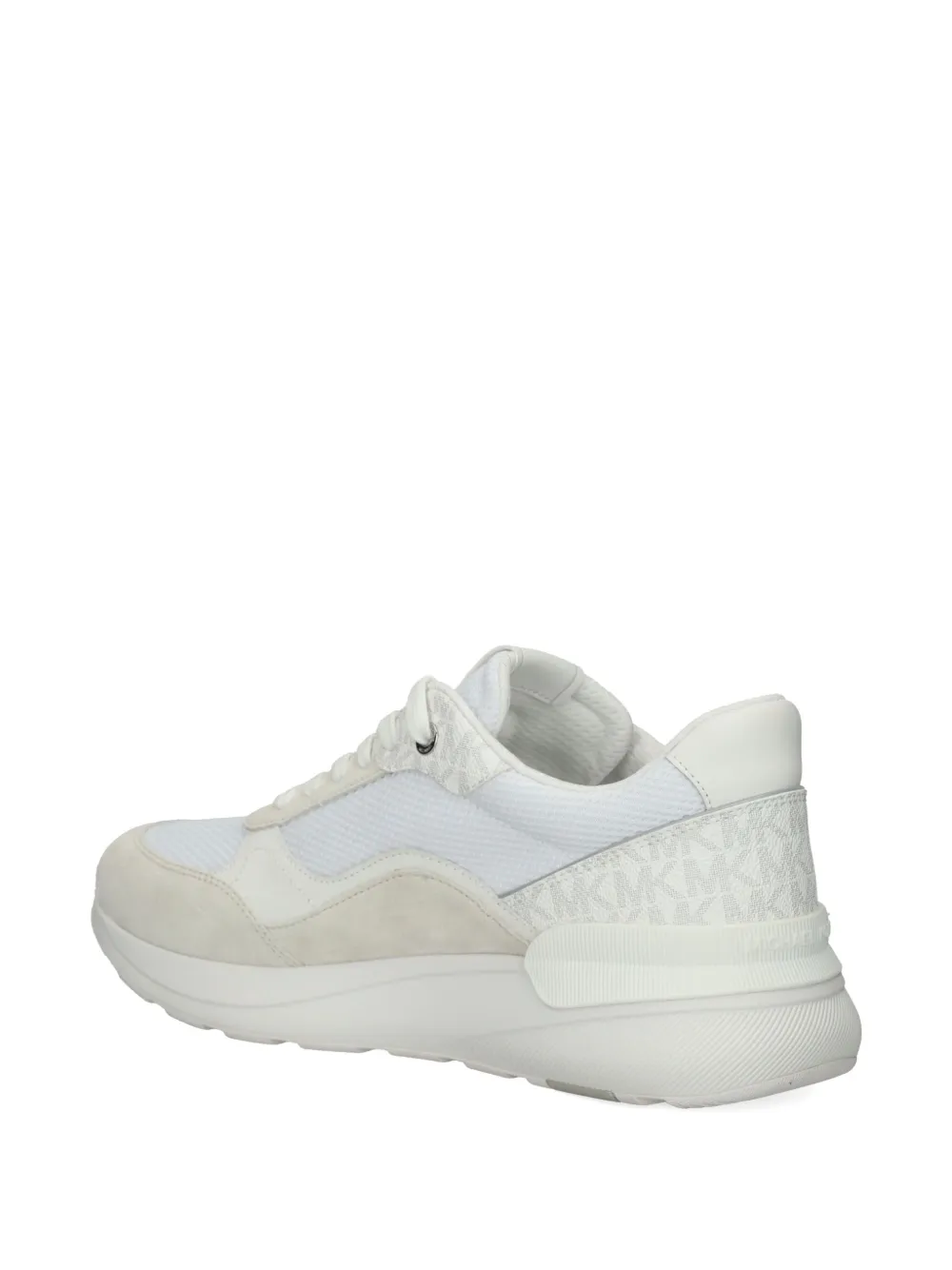 Michael Kors Logo-pattern Mesh Sneakers In Neutral