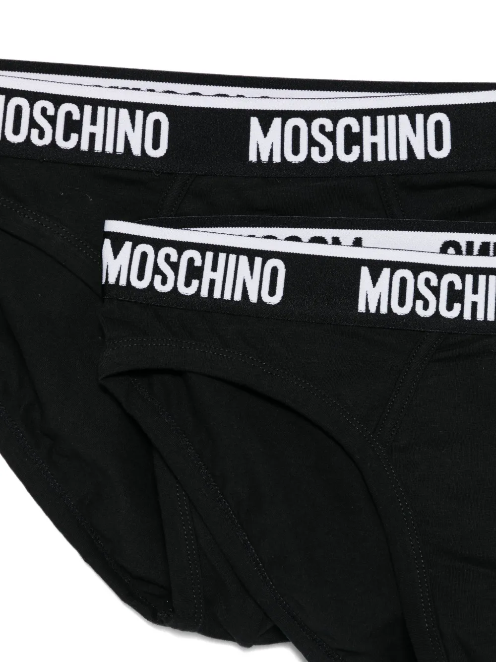 Moschino logo-band briefs pack (pack of two) Zwart