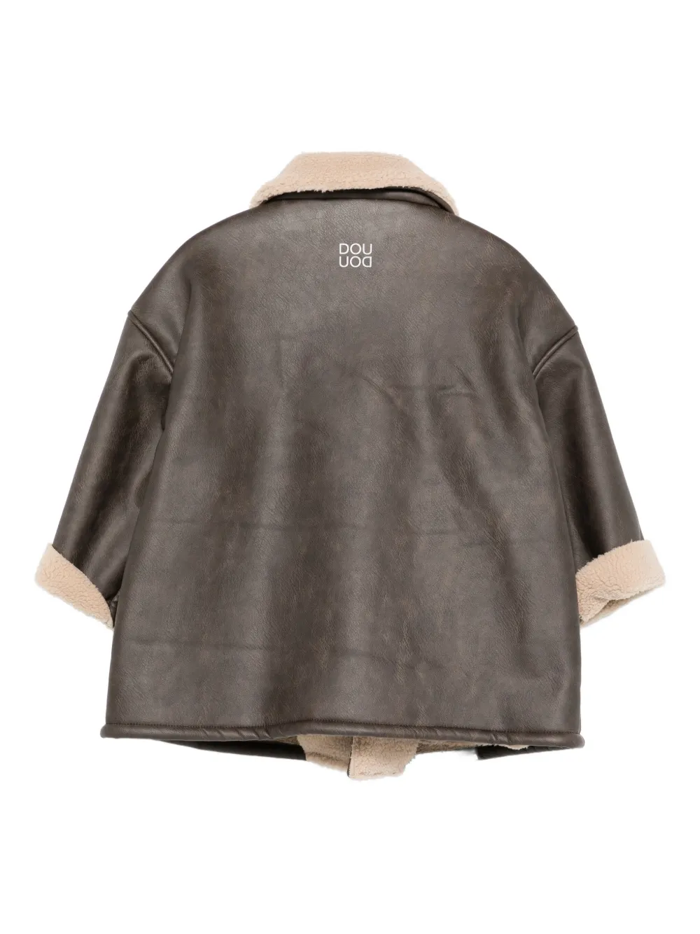Douuod Kids Asymmetrisch jack met rits Bruin