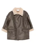 Douuod Kids asymmetrical zip-front jacket - Brown