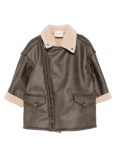 Douuod Kids asymmetrical zip-front jacket