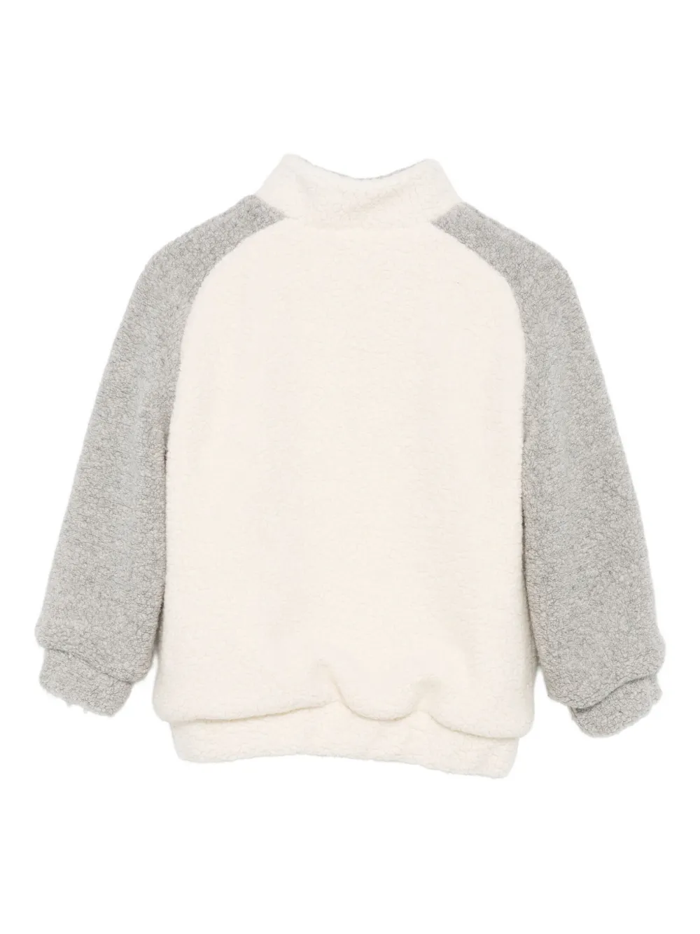 Eleventy Kids panelled teddy jacket Beige