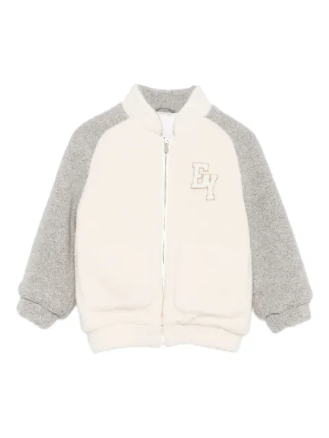 Eleventy Kids panelled teddy jacket