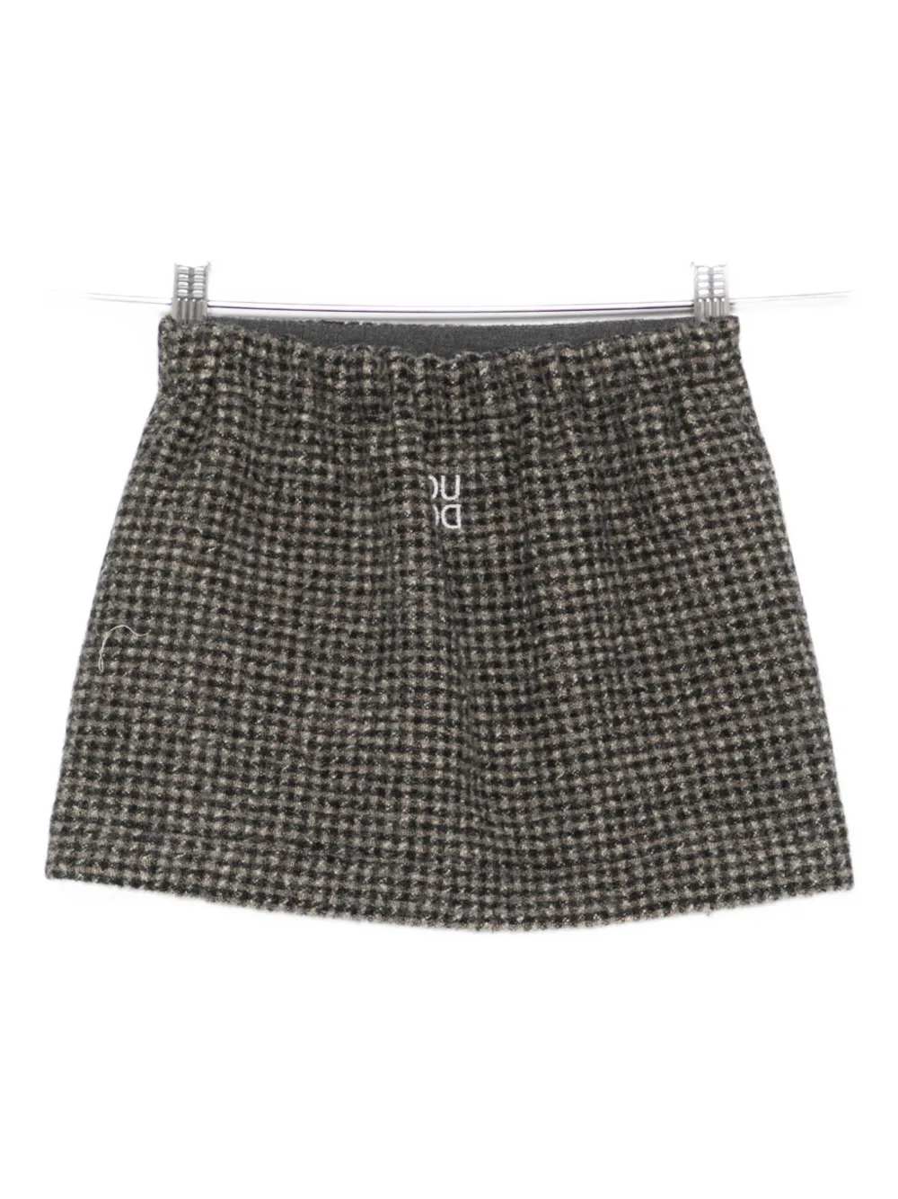 Douuod Kids houndstooth wrap mini skirt Bruin