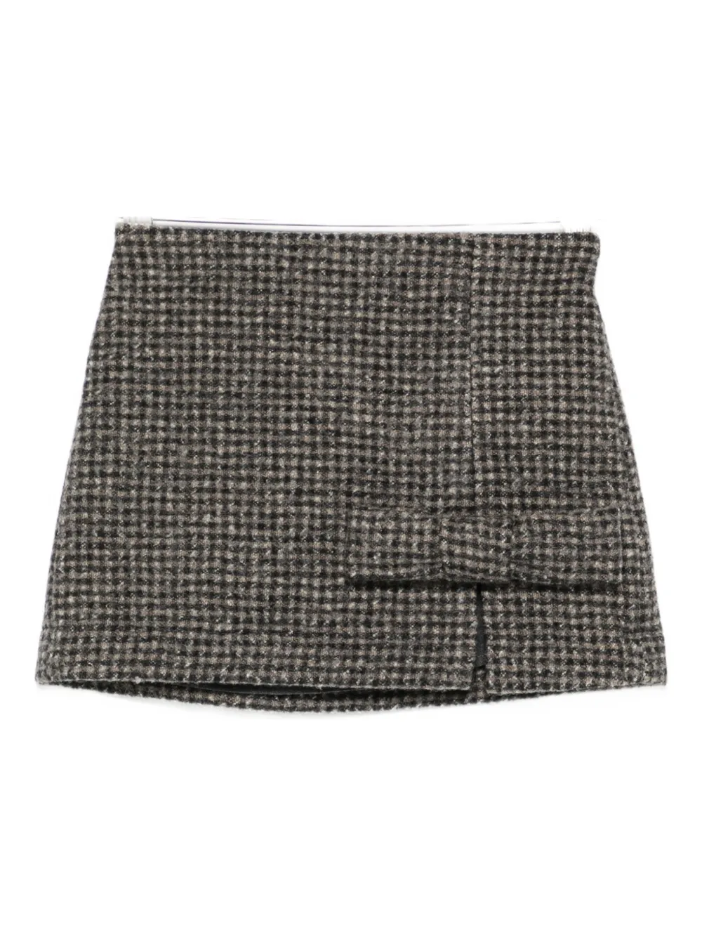 Douuod Kids houndstooth wrap mini skirt Bruin