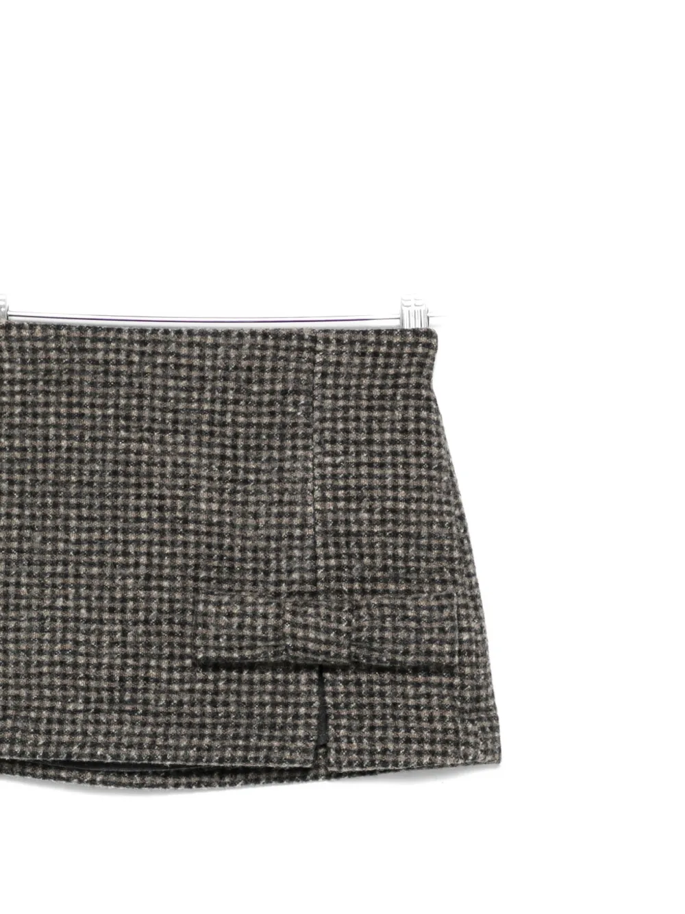 Douuod Kids houndstooth wrap mini skirt Bruin
