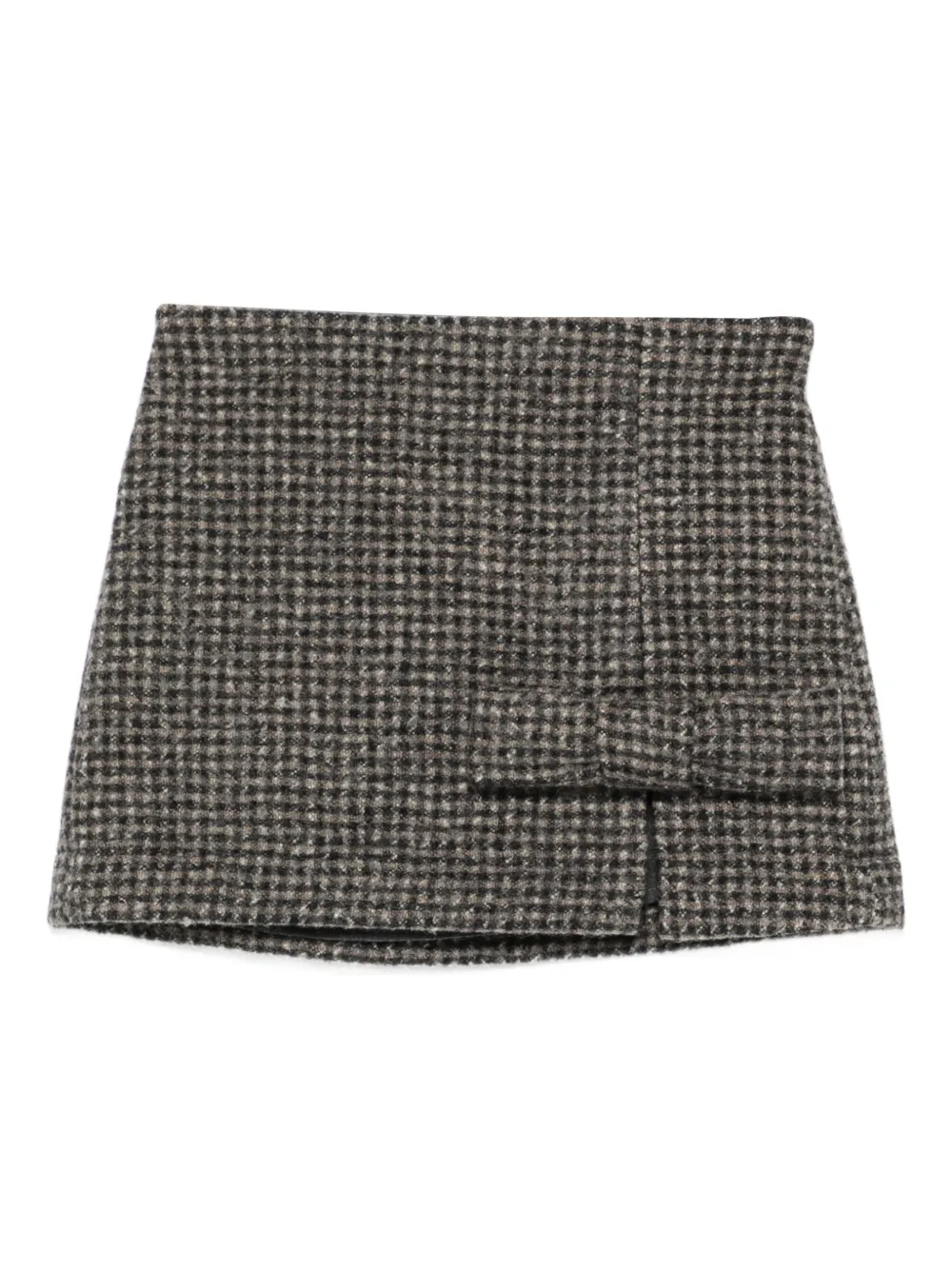 Douuod Kids Mini-wikkelrok met pied-de-poule print Bruin