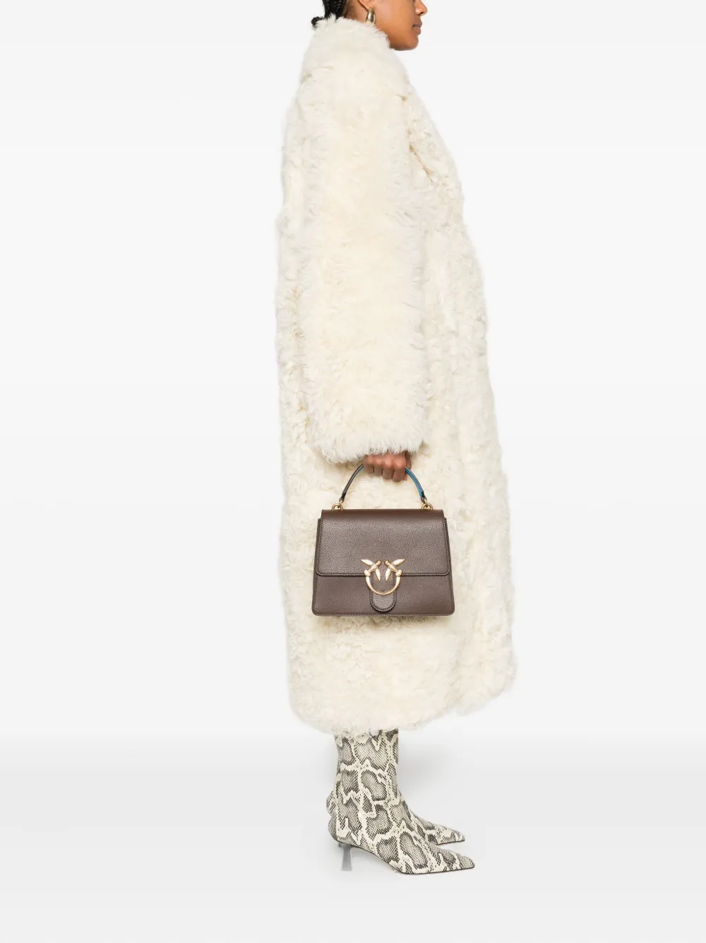 PINKO Love Birds shopper - Bruin