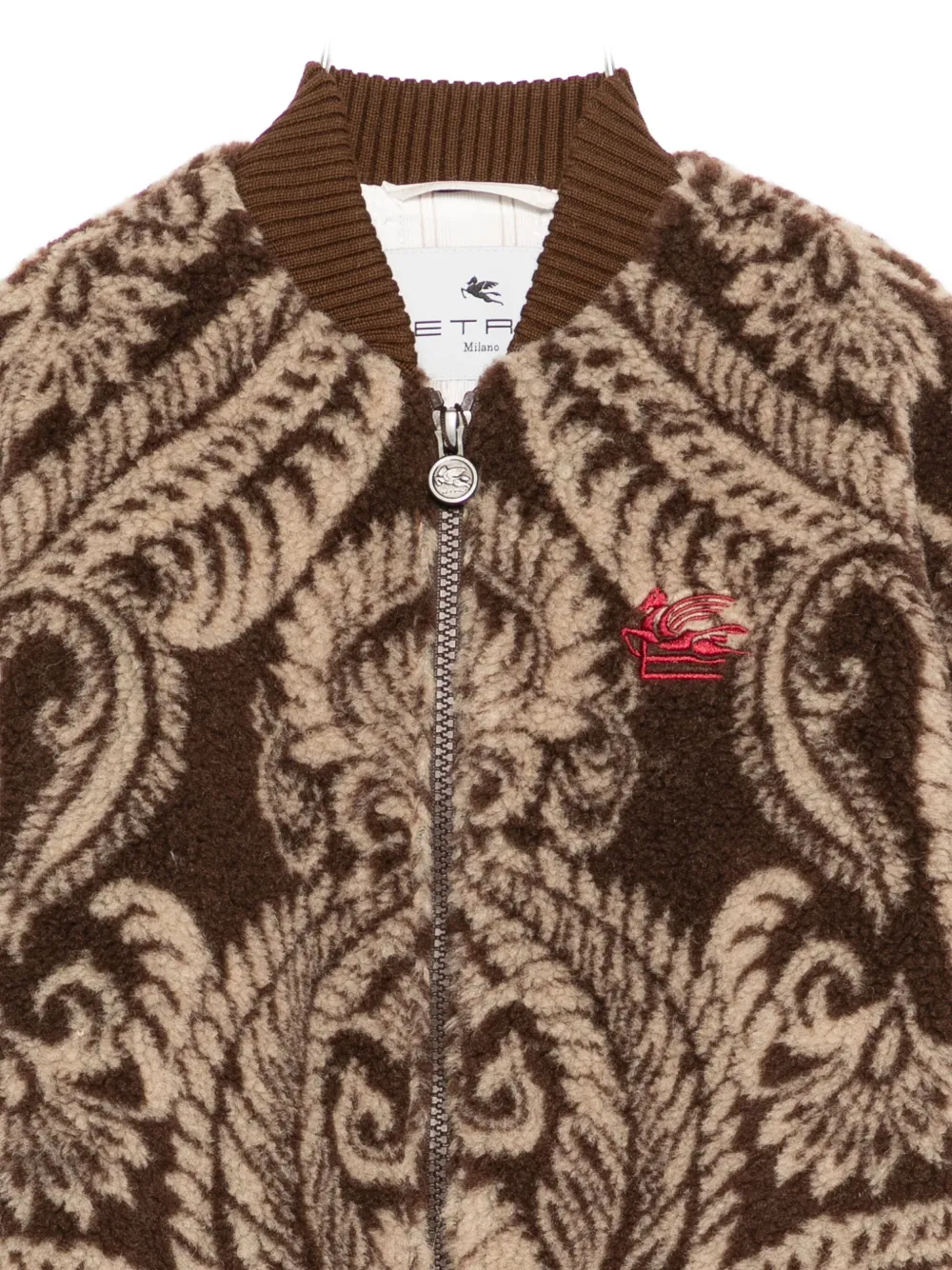 ETRO KIDS Bomberjack met paisley-print Bruin