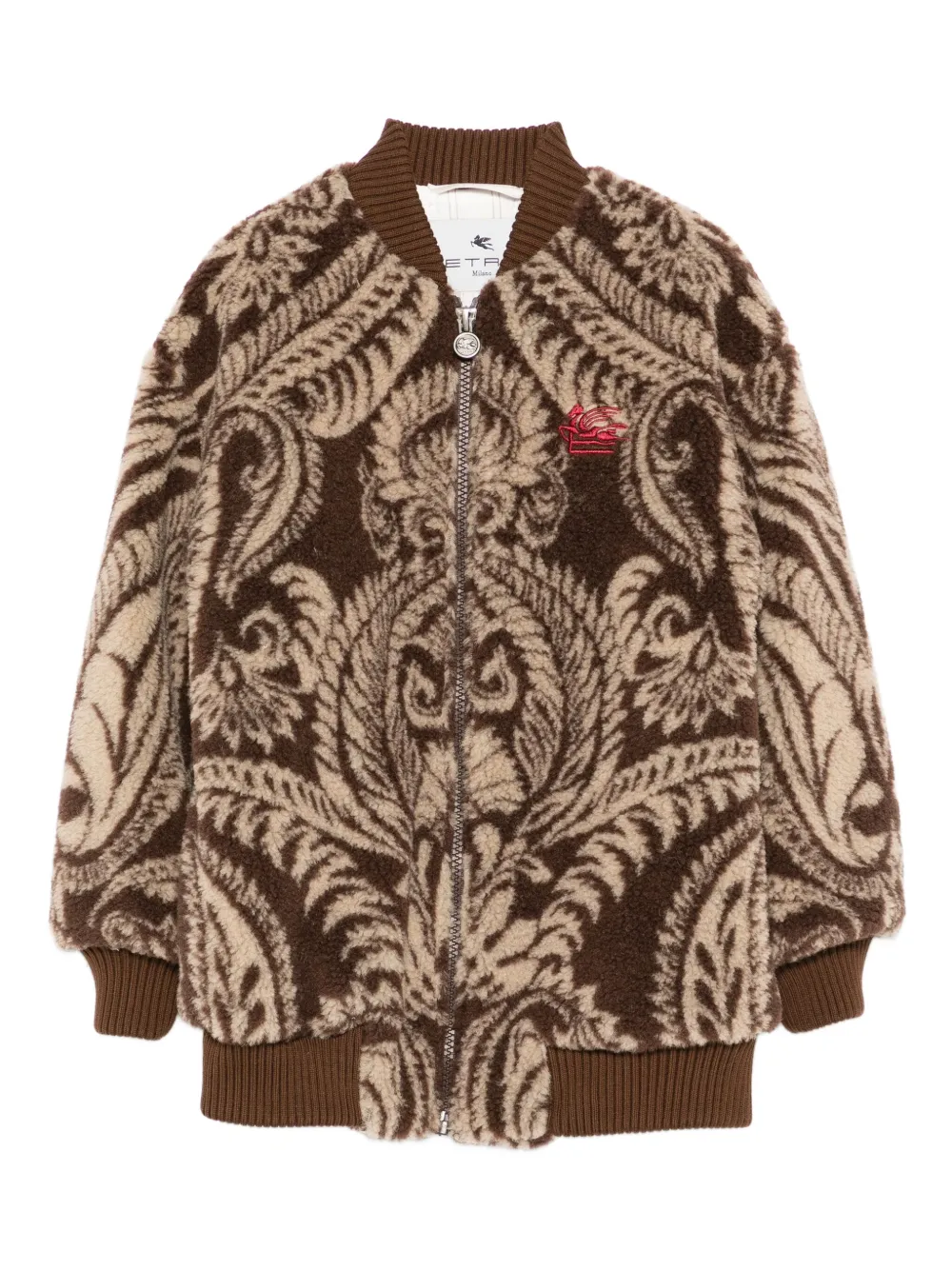 ETRO KIDS Bomberjack met paisley-print Bruin