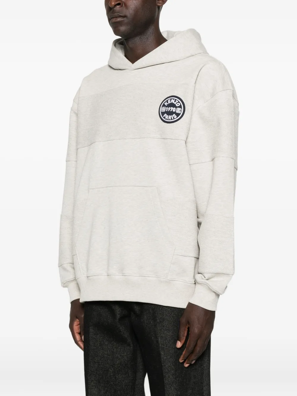Kenzo Hoodie met logopatch Grijs