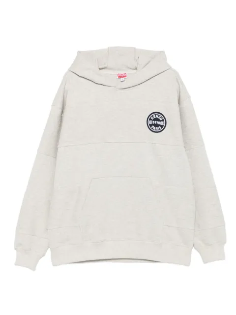 Kenzo logo-patch long-sleeve hoodie