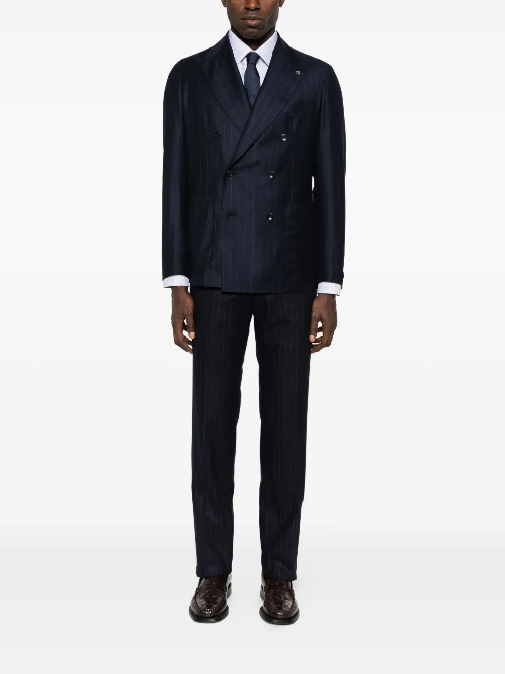 Brioni checked long-sleeved shirt - Wit