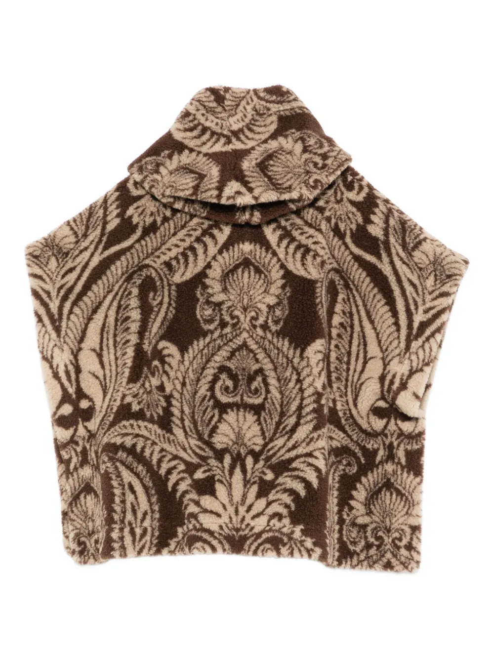 ETRO KIDS Top met capuchon en paisley-print Bruin