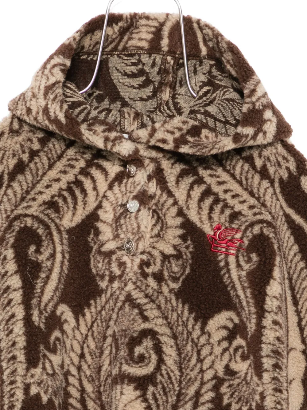 ETRO KIDS Top met capuchon en paisley-print Bruin