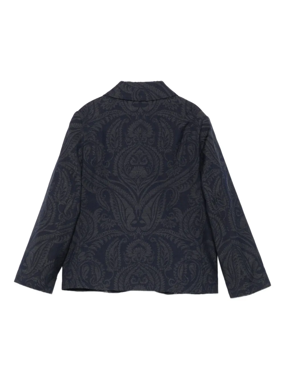 ETRO KIDS Blazer van scheerwol met paisley-print Blauw