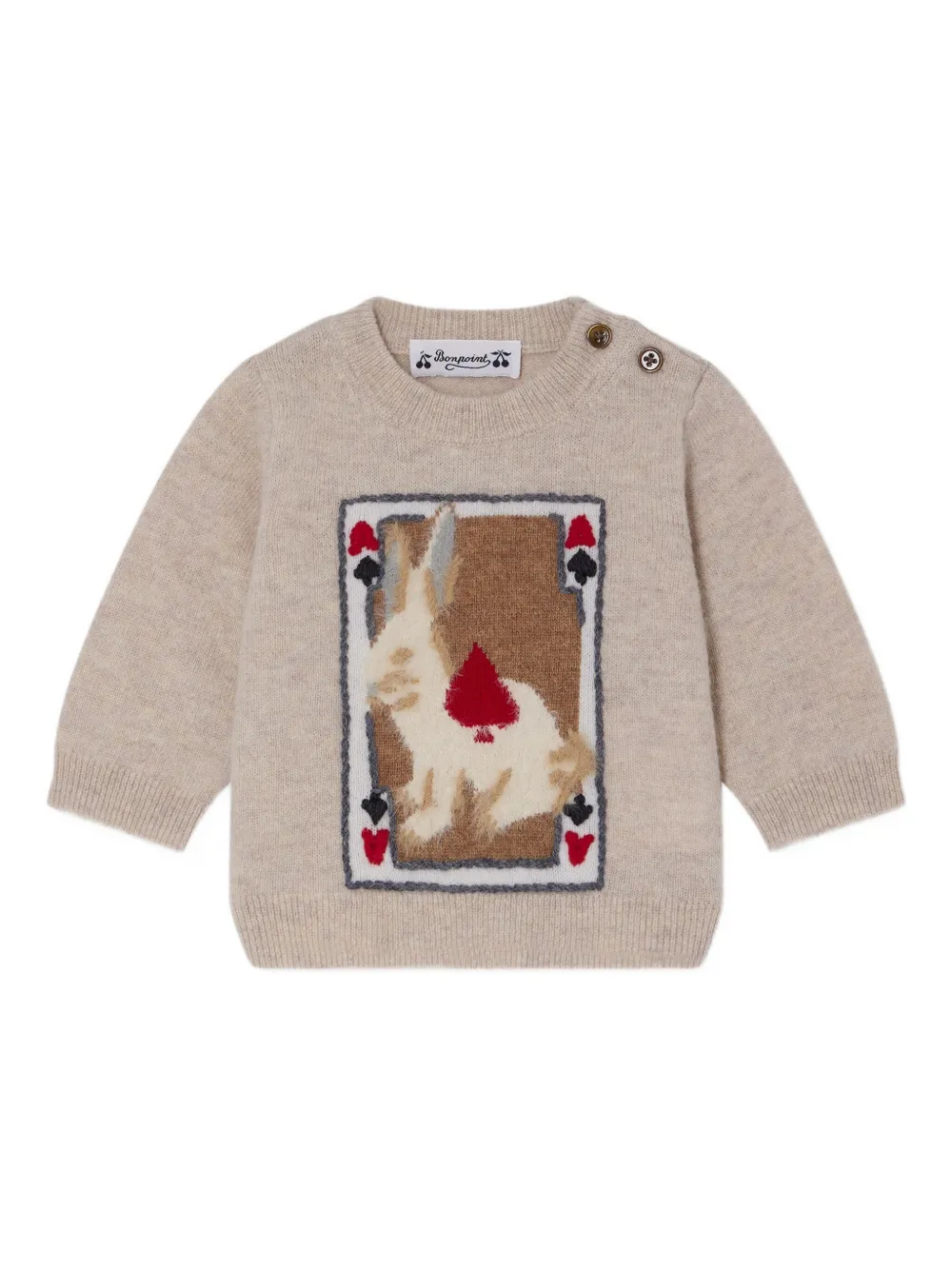 Bonpoint Almire rabbit-detail top | Neutrals | Image 1