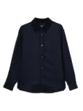 A.P.C. corduroy-collar button-down shirt jacket - Blue